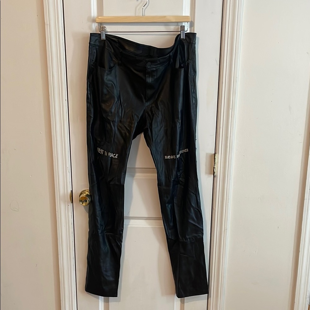 RtA Rest in Peace Faux Leather Pants